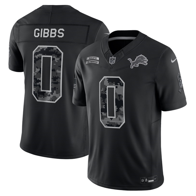 Jahmyr Gibbs Lions 2026 Salute to Service Jersey